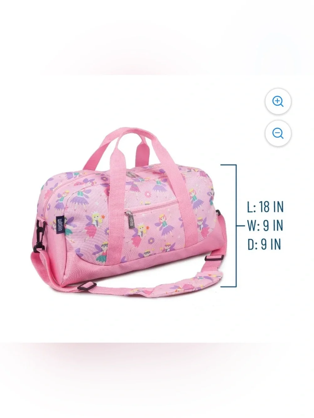 Pink Fairy Print Duffel Bag - Girls' Travel Tote
